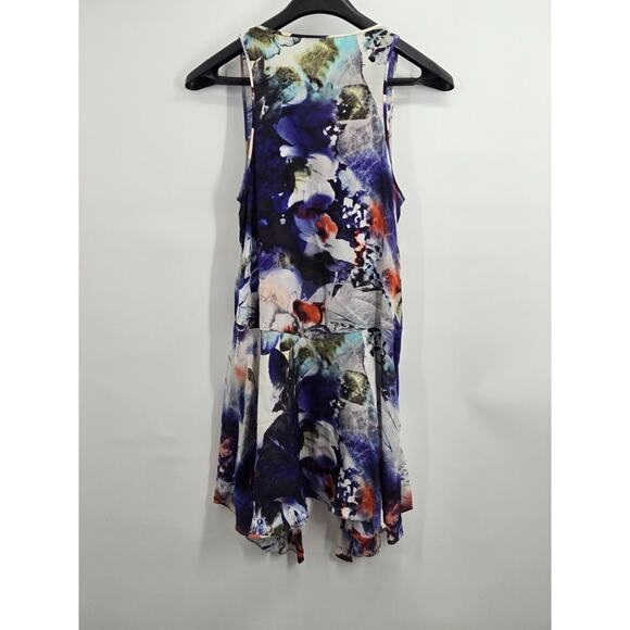 Anthropologie Blue and Red Floral Mini Dress - Picture 5 of 7